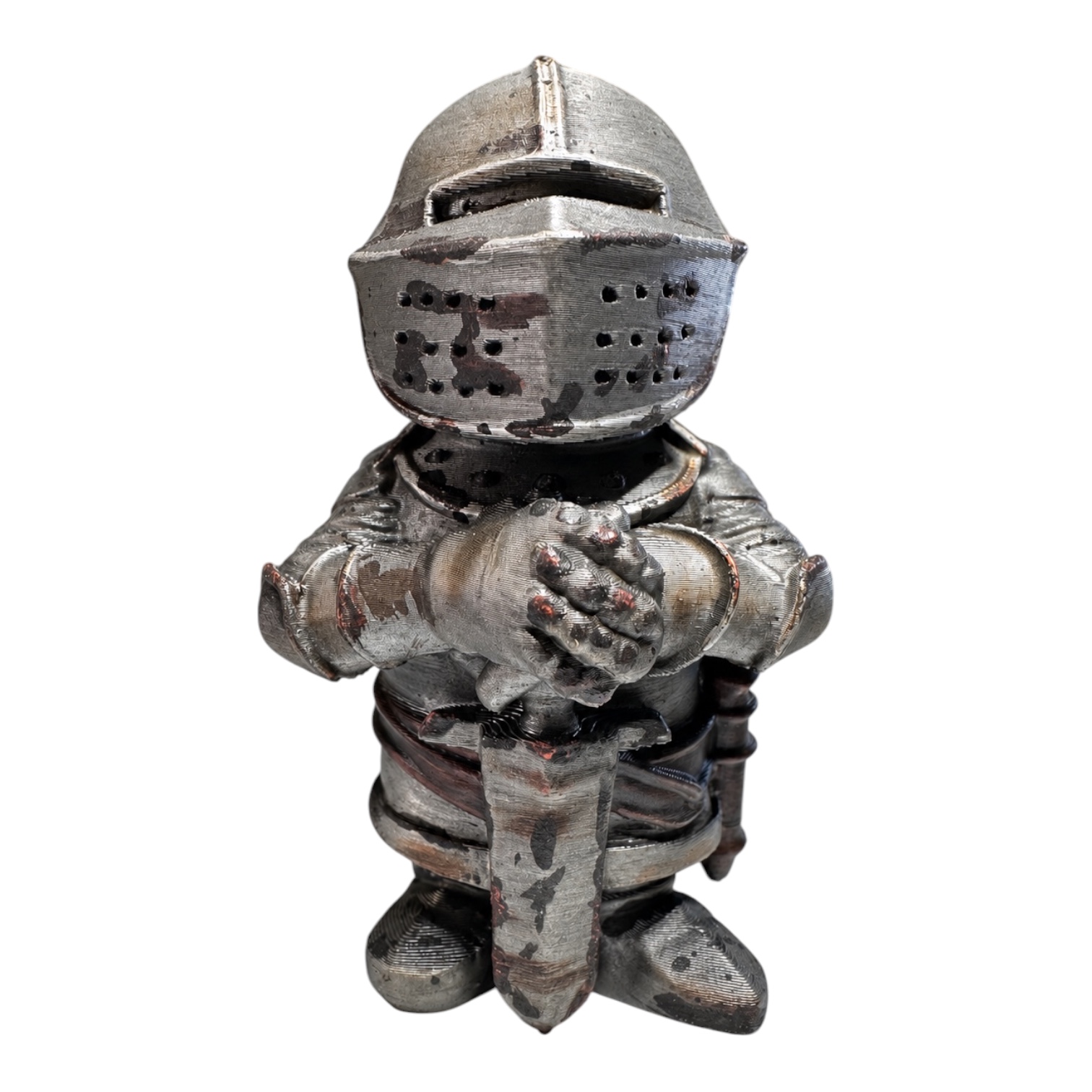 Figurine Chevalier Barbutte Médiéval – Création Artisanale Unique par Julil Créations
