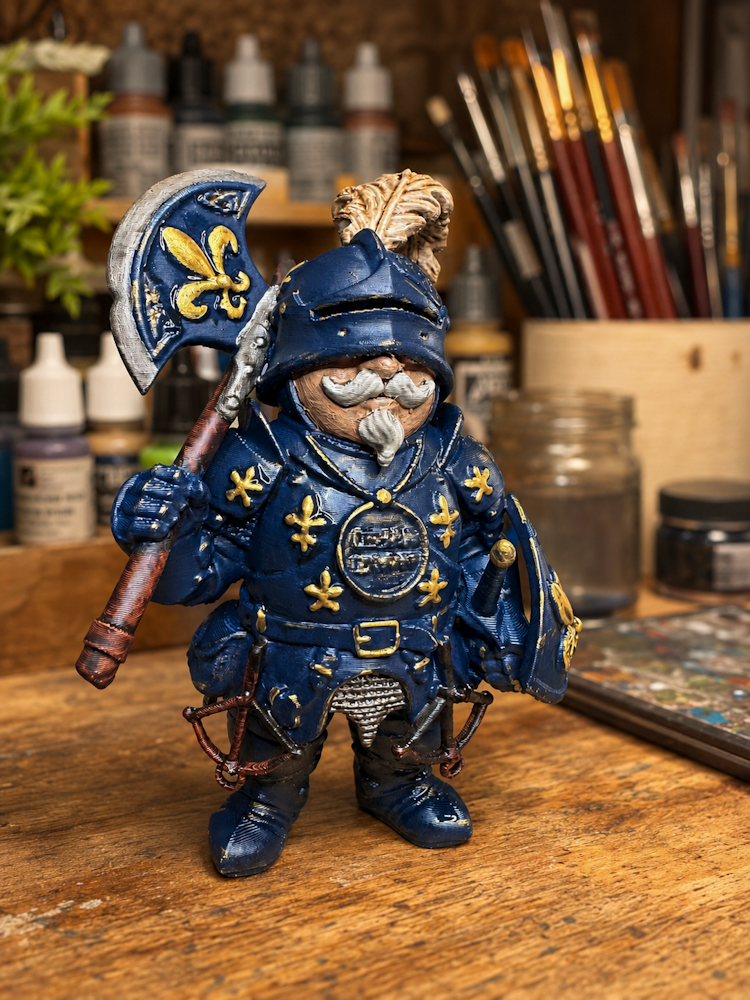 Figurine Chevalier Royal – Création Artisanale Unique par Julil Créations
