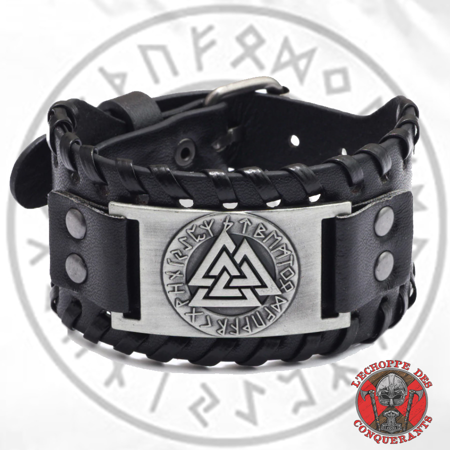 Bracelet noir Valknut