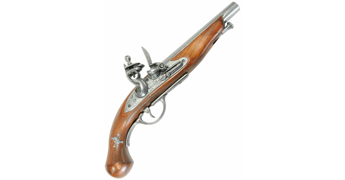 Pistolet à silex Pirate tromblon mousqueton réplique 18ème siècle