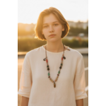 Collier Œil de Tigre artisanal - "Le Gardien de Midgard" Protection et confiance