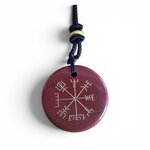 Pendentif Jaspe rouge - Vegvisir, la Boussole Viking