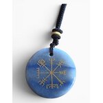 Pendentif Aventurine bleue - Vegvisir, la Boussole Viking
