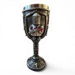 Calice Templier Médiéval en Acier Inoxydable – Chevaliers du Temple