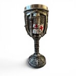 Calice Templier Médiéval en Acier Inoxydable – Chevaliers du Temple