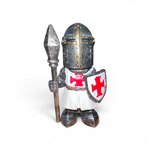 Figurine Chevalier Templier à la Lance – 8 cm