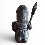 Figurine Chevalier Médiéval avec Lance et Bouclier – Statue en Résine 8 cm