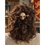 BROCHE MÉDIÉVALE CRÂNE ET OS