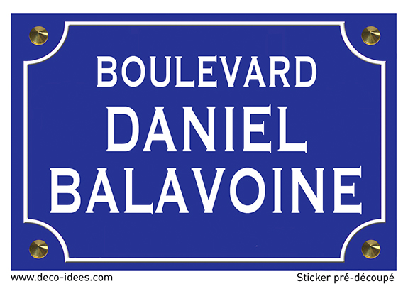 Sticker nom de rue, DANIEL BALAVOINE