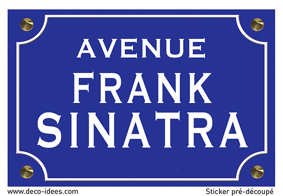 Sticker nom de rue, FRANK SINATRA