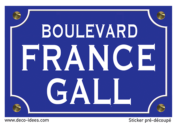 Sticker nom de rue, FRANCE GALL