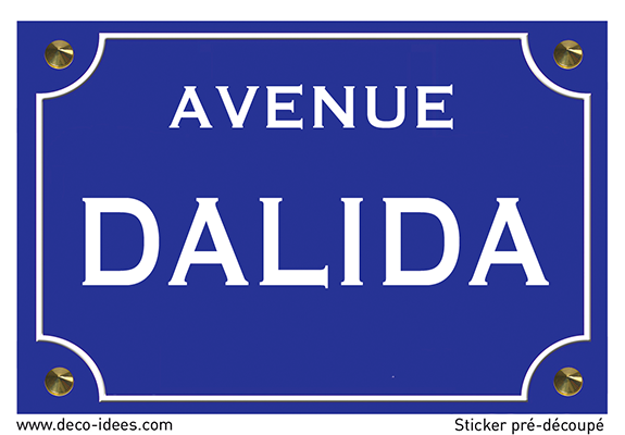 Sticker nom de rue, DALIDA