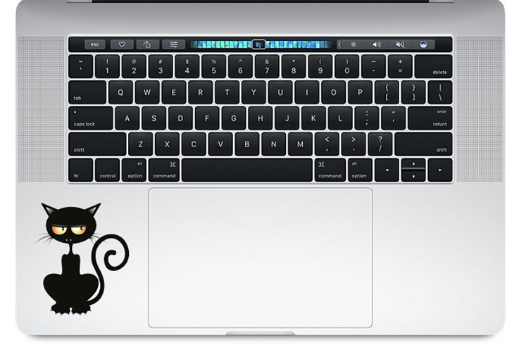 Sticker pour Macbook ou PC, Le chat vampire H.7 cm