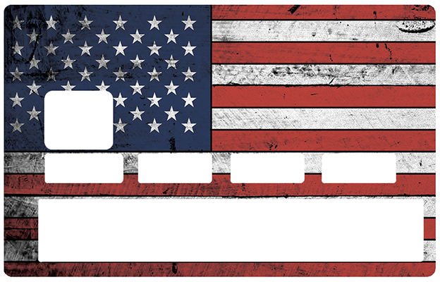 Sticker pour carte bancaire, Used American Flag