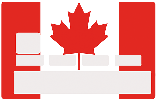 Sticker pour carte bancaire, drapeau du Canada