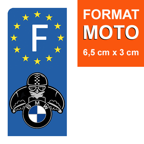 1 sticker pour plaque d\'immatriculation MOTO, BMW