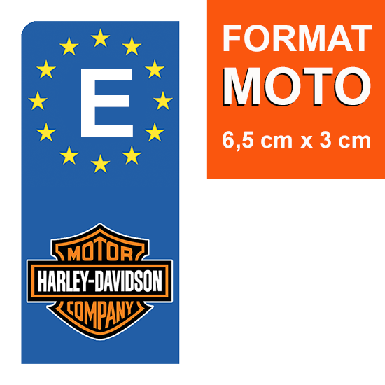 harley-davidson-ESPAGNE-sticker-plaque-immatriculation-moto-GAUCHE-france
