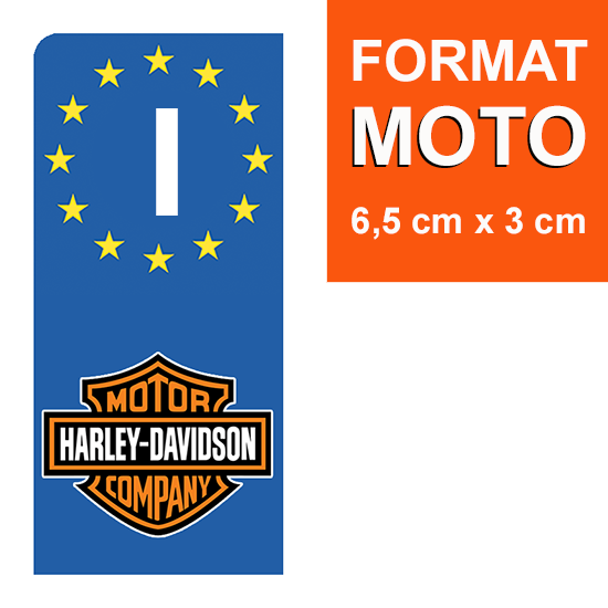 1 sticker pour plaque d\'immatriculation MOTO, Italie, V-TWIN