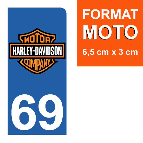 69-HARLEY-DAVIDSON-sticker-plaque-immatriculation-moto-DROIT