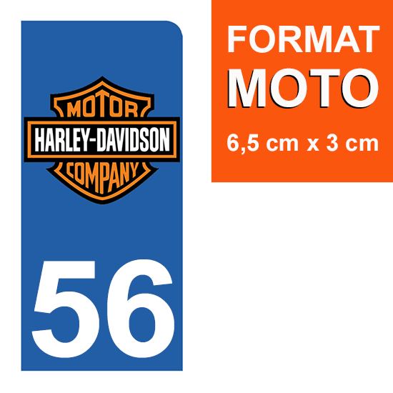 56-HARLEY-DAVIDSON-sticker-plaque-immatriculation-moto-DROIT