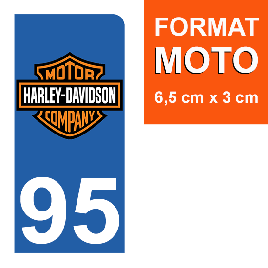95-HARLEY-DAVIDSON-sticker-plaque-immatriculation-moto-DROIT