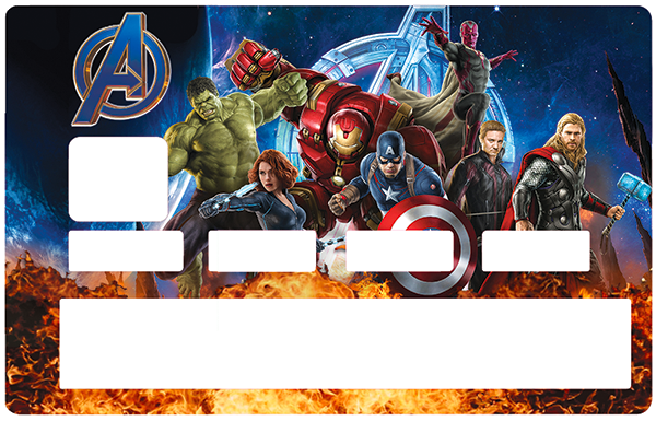 Sticker pour carte bancaire, The Avengers, édition limitée 100 ex