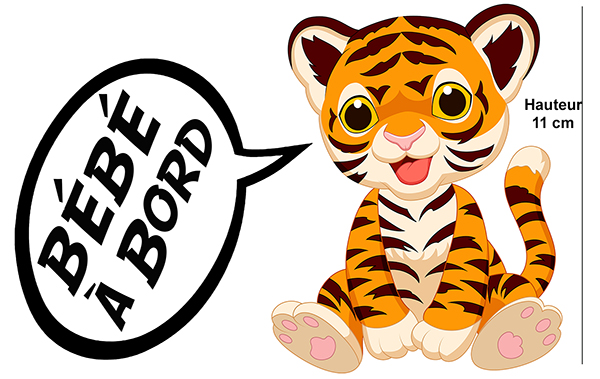Sticker Baby Wolverine "Bébé à Bord" - Autocollant Extérieur Résistant, Garanti 5 Ans, Fabriqué En France