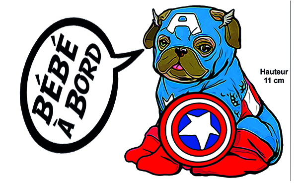 sticker-bebe-a-bord-CAPTAIN-america-pug-carlin-the-little-boutique-1