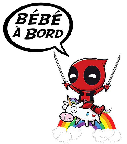 Deadpool attaque - Sticker, Bébé à bord