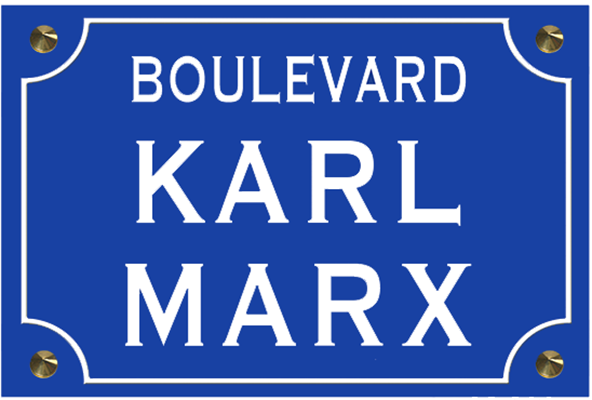Sticker nom de rue, KARL MARX