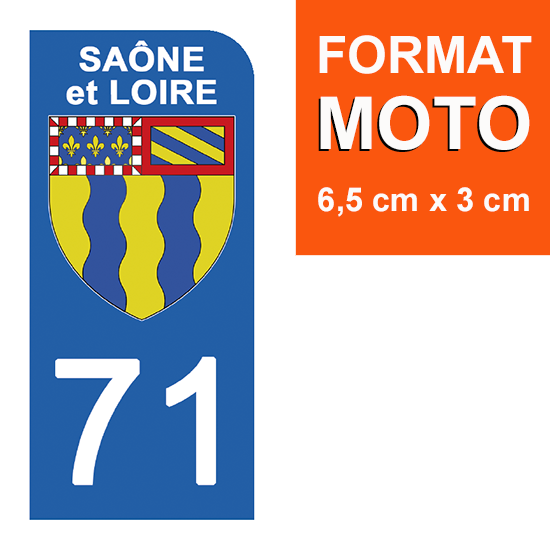 71-SAONE-LOIRE-sticker-plaque-immatriculation-moto-DROIT-13-HARLEY-DAVIDSON