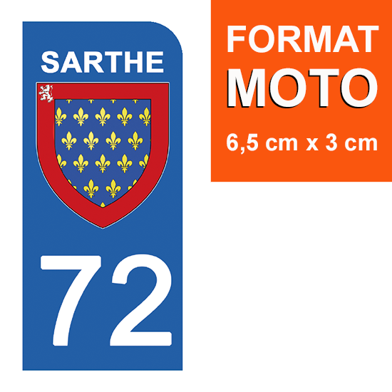 72-SARTHE-sticker-plaque-immatriculation-moto-DROIT-13-HARLEY-DAVIDSON