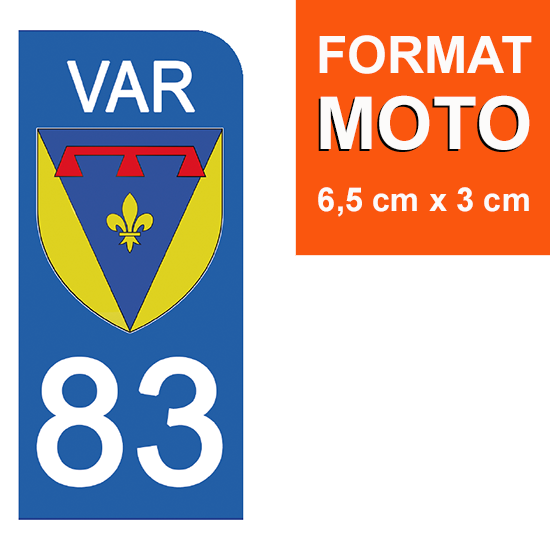 83-VAR-garonne-sticker-plaque-immatriculation-moto-DROIT-13-HARLEY-DAVIDSON