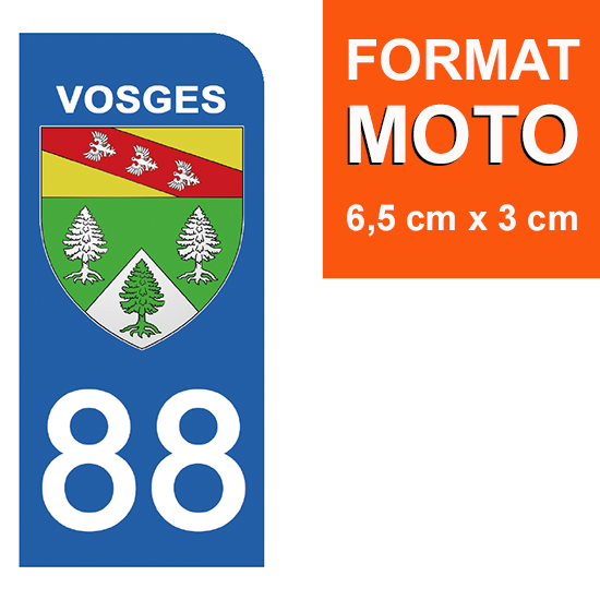88-VOSGES-sticker-plaque-immatriculation-moto-DROIT-13-HARLEY-DAVIDSON