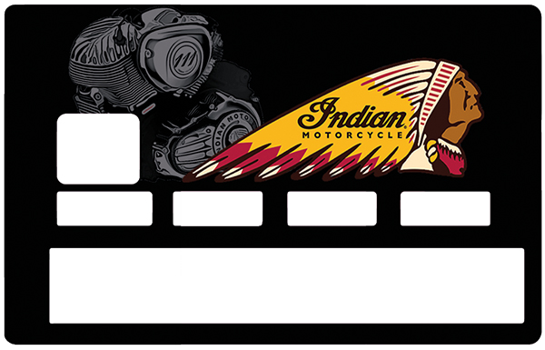 Sticker pour carte bancaire, Tribute to INDIAN Motorcycle, édition limitée 100 ex