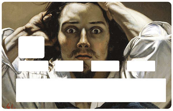 Sticker pour carte bancaire, le désespéré de Gustave Courbet