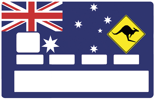 Sticker pour carte bancaire, australian symbol