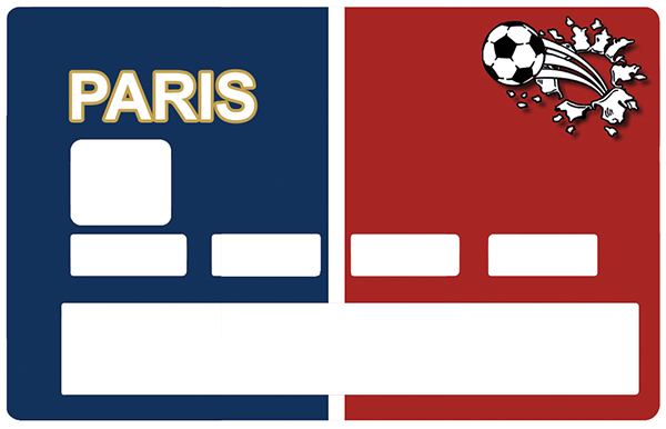 Sticker pour carte bancaire, Football, Paris