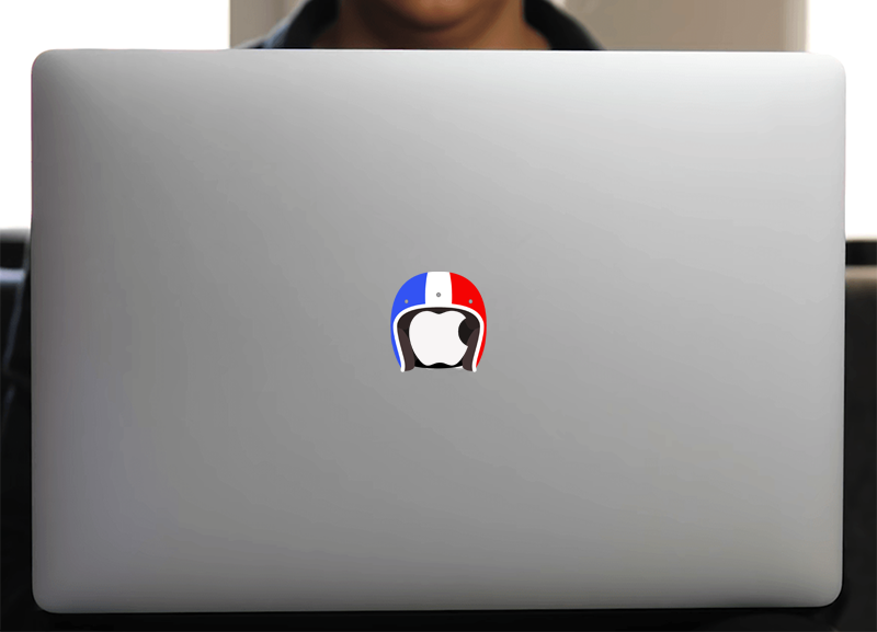 Sticker pour Macbook ou PC, le casque