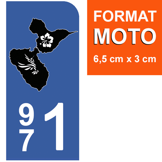 971-CARTE-guadeloupe-sticker-plaque-immatriculation-moto-DROIT