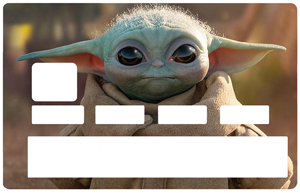 Sticker pour carte bancaire, Baby Yoda, édition limitée 100 ex.