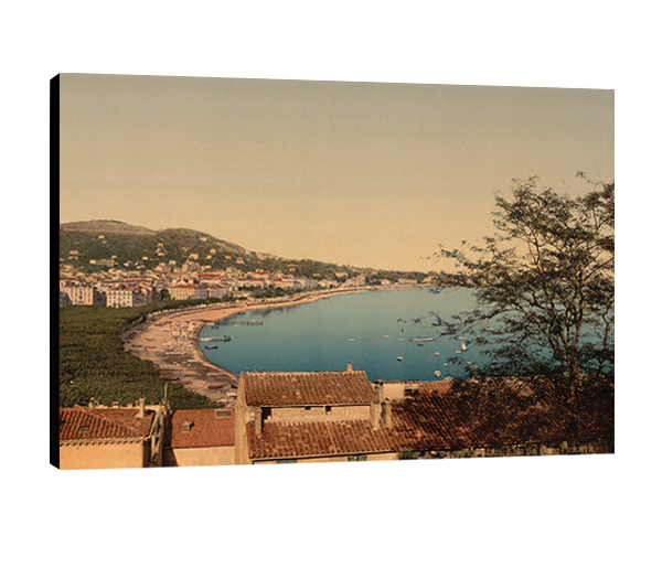 Photo sur toile -  Cannes, la croisette vu du suquet, 1870
