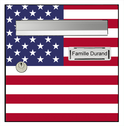 Sticker de boîte aux lettres, drapeau Americain
