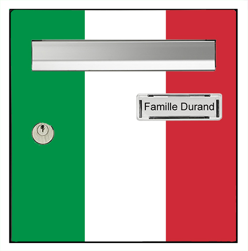 Sticker de boîte aux lettres, drapeau Italien