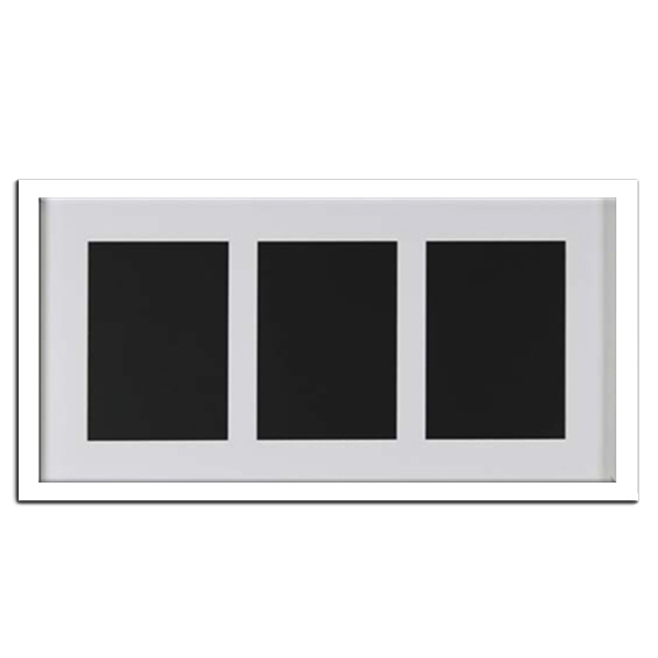 Cadre photo Blanc Mat, Multivues - 25 cm x 50 cm - 3 vues