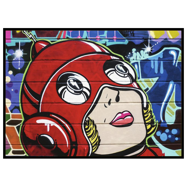 graffiti-girl-on-wall-thelittleboutique-affiche