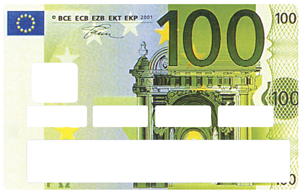 Stickers pour carte bancaire, 100 EUROS