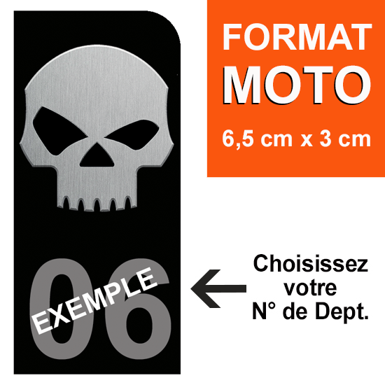 SKULL-PERSO-NOIR-sticker-plaque-immatriculation-moto-DROIT