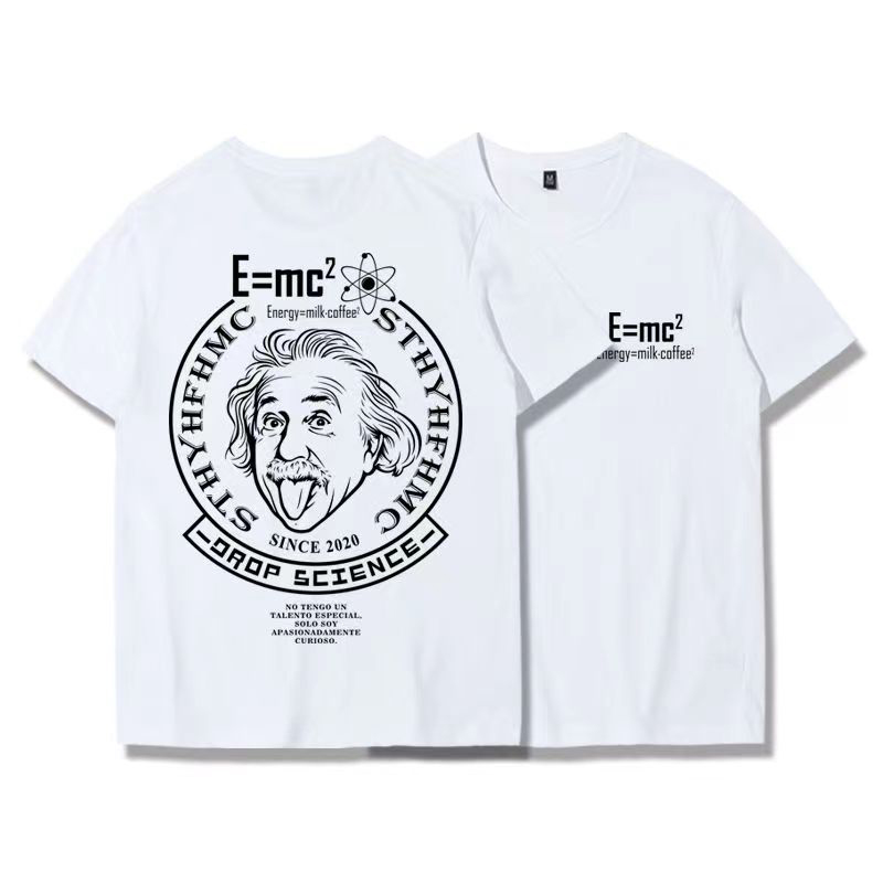T-shirt-en-coton-dr-le-Einstein-pour-hommes-et-femmes-extra-large-imprim-au-dos