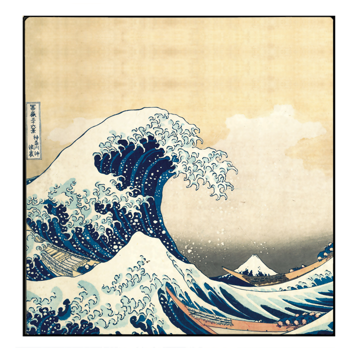 Stickers CB, autocollant pour carte bancaire, La Grande Vague de Kanagawa  de Hokusai